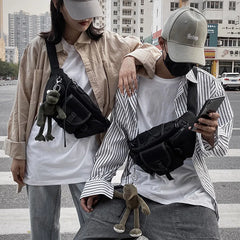 Unisex Waist Bag Tooling Fanny Pack Multifunction Streetwear Hip Hop Chest Bag