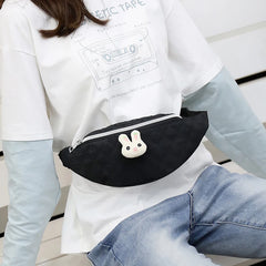 Quilted Waist Fanny Pack Large Capacity Unisex Hip Bum Bag for Travel