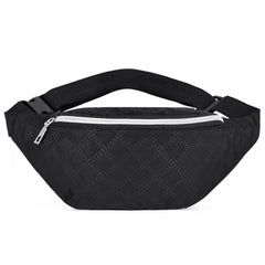 Quilted Waist Fanny Pack Large Capacity Unisex Hip Bum Bag for Travel
