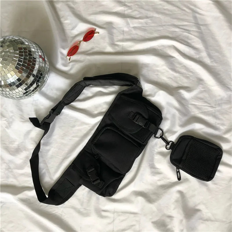 Unisex Waist Pack Hip Hop Streetwear Tactical Chest Bag