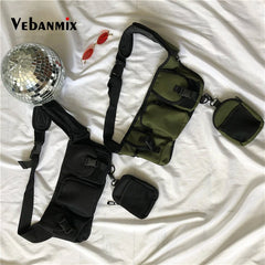 Unisex Waist Pack Hip Hop Streetwear Tactical Chest Bag