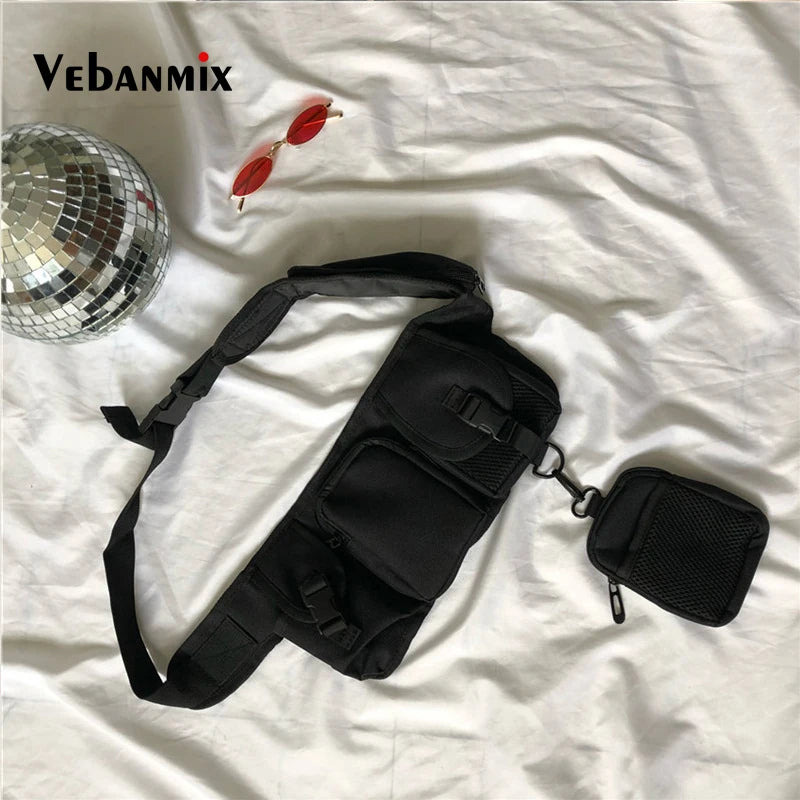 Unisex Waist Pack Hip Hop Streetwear Tactical Chest Bag