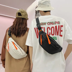 Unisex Nylon Waist Bag Street Style Hip Hop Crossbody Chest Pack