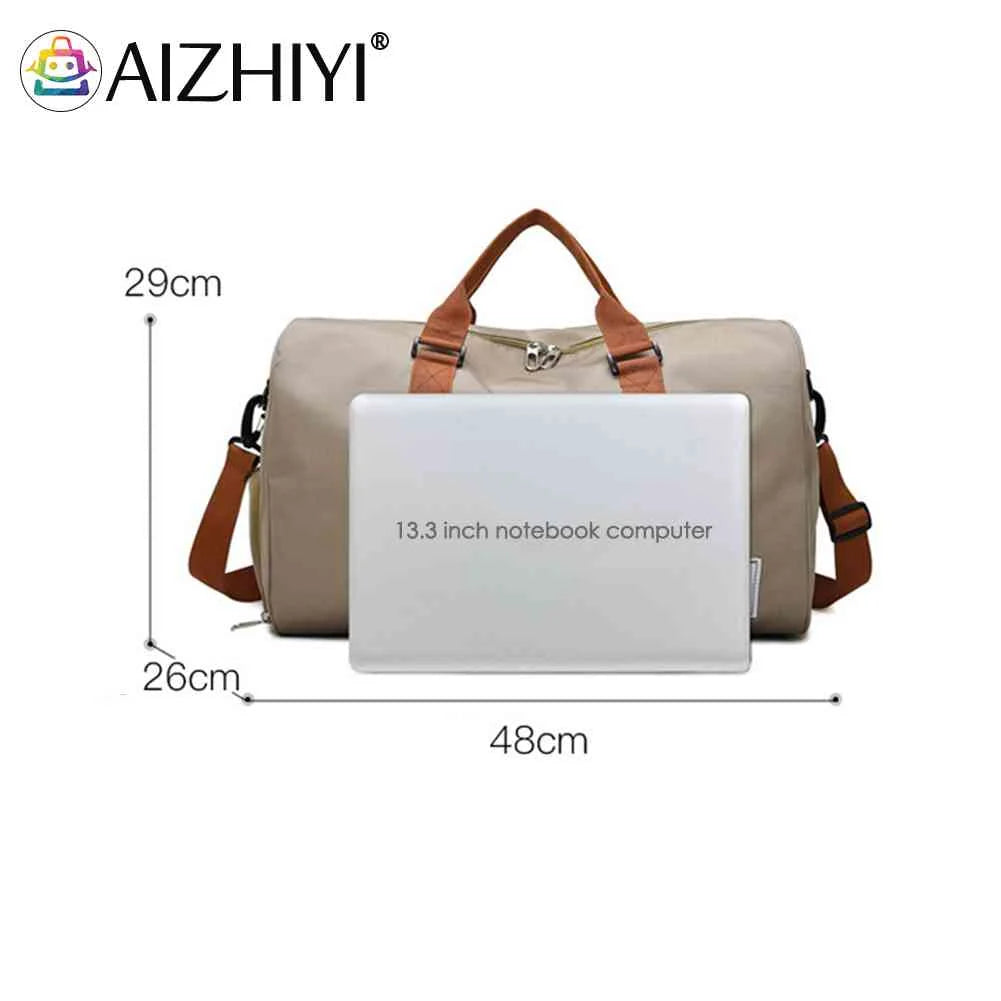 Unisex Women Shoulder Bag Large Capacity Weekend Overnight Bag Separation Shoes