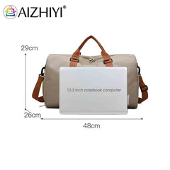 Unisex Women Shoulder Bag Large Capacity Weekend Overnight Bag Separation Shoes