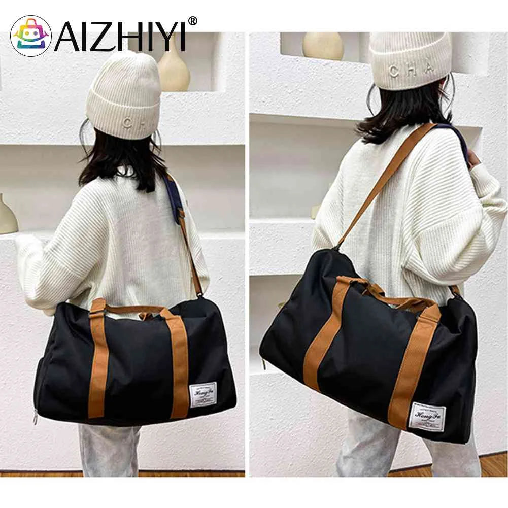 Unisex Women Shoulder Bag Large Capacity Weekend Overnight Bag Separation Shoes