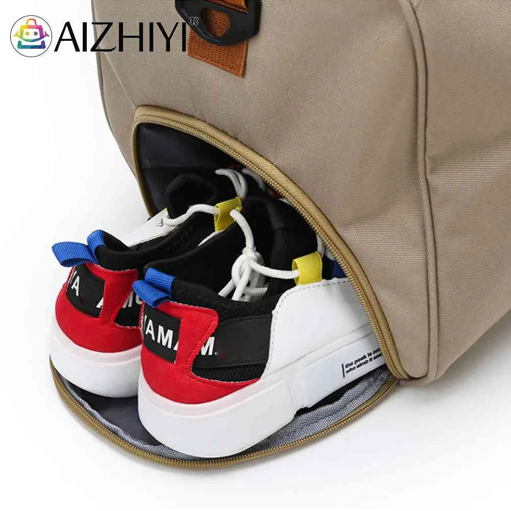 Unisex Women Shoulder Bag Large Capacity Weekend Overnight Bag Separation Shoes