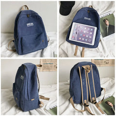 Large Capacity Canvas Backpack for College Students
