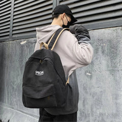 Large Capacity Canvas Backpack for College Students