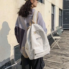 Large Capacity Canvas Backpack for College Students