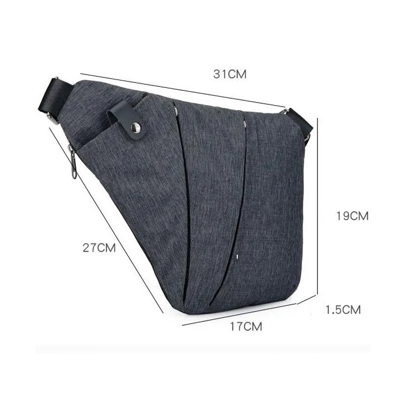 Unisex Burglar Men's Chest Bag Shoulder Messenger Bag Canvas Retro CZ02