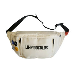 Unisex Large Capacity Banana Chest Bag Hip Hop Waist Bag Canvas Material