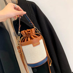 Unistybag Shoulder Bag Retro Crossbody Bags for Women Bag PU Leather Bucket Hand