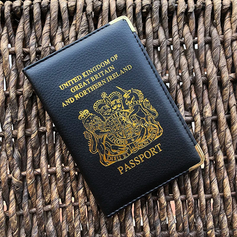 UK British Passport Cover Pink Case for Women