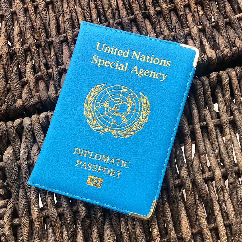 UN Diplomatic Passport Cover Men Women Special Agency Covers Laissez-passer Hold