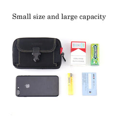 Universal 7'' Waterproof Canvas Phone Bag Outdoor Travel Waist Belt Pouch