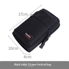 Canvas Mobile Phone Bag Outdoor Traval Running Cycling Waist Belt Phone Pouch