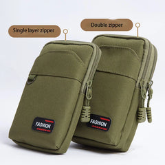 Canvas Mobile Phone Bag Outdoor Traval Running Cycling Waist Belt Phone Pouch