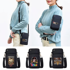 Leopard Print Arm Bag for iPhone Women Small Shoulder Cross Body Wrist Bag