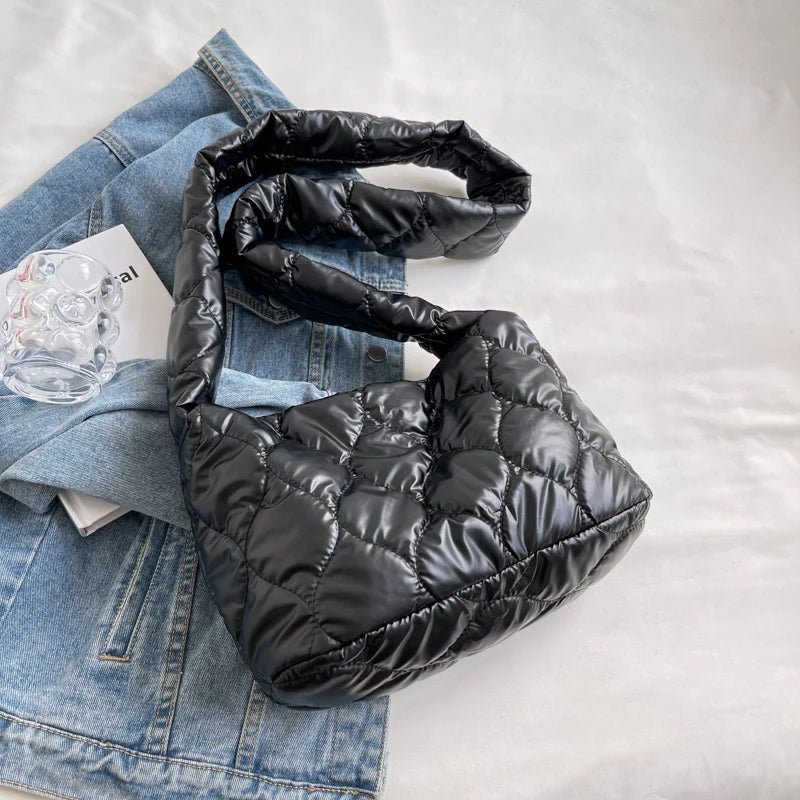 Unixinu Women's Messenger Bag Winter Quilted Ultra Light Female Shoulder Bag