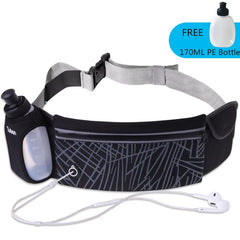 Unisex Running Waist Bag with Water Bottle Waterproof Phone bag