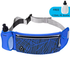 Unisex Running Waist Bag with Water Bottle Waterproof Phone bag