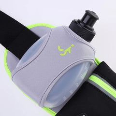Unisex Running Waist Bag with Water Bottle Waterproof Phone bag