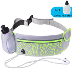 Unisex Running Waist Bag with Water Bottle Waterproof Phone bag