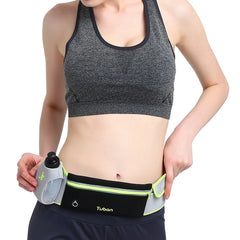 Unisex Running Waist Bag with Water Bottle Waterproof Phone bag