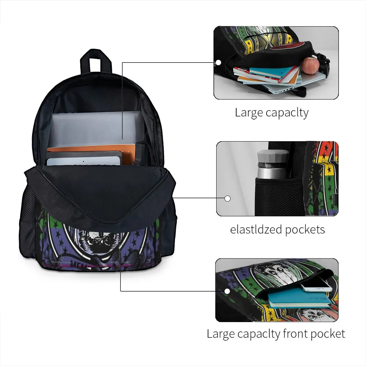 Unus Annus Pride Backpacks Men's and Women's School Bag