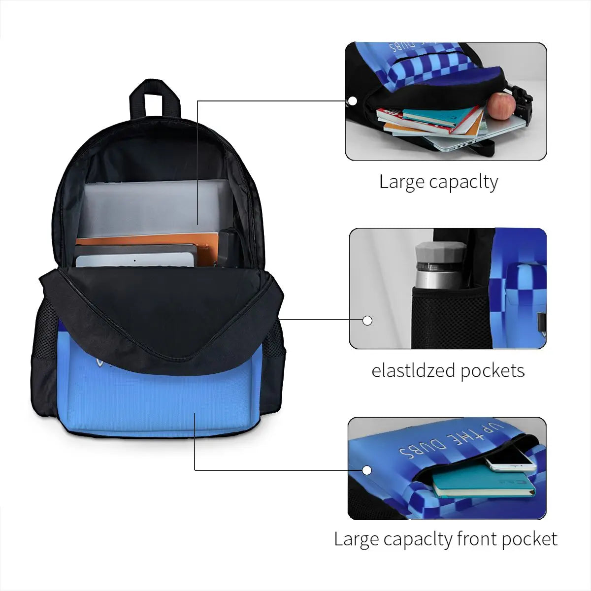 Up The Dubs Backpacks Men's Bags Women's & Men's School Backpack Boy