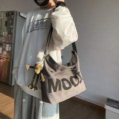 Canvas Messenger Bag Large Capacity Crossbody Bags for Women