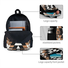 Urban Tribal Pattern Backpack - School Travel Bag for Men and Women