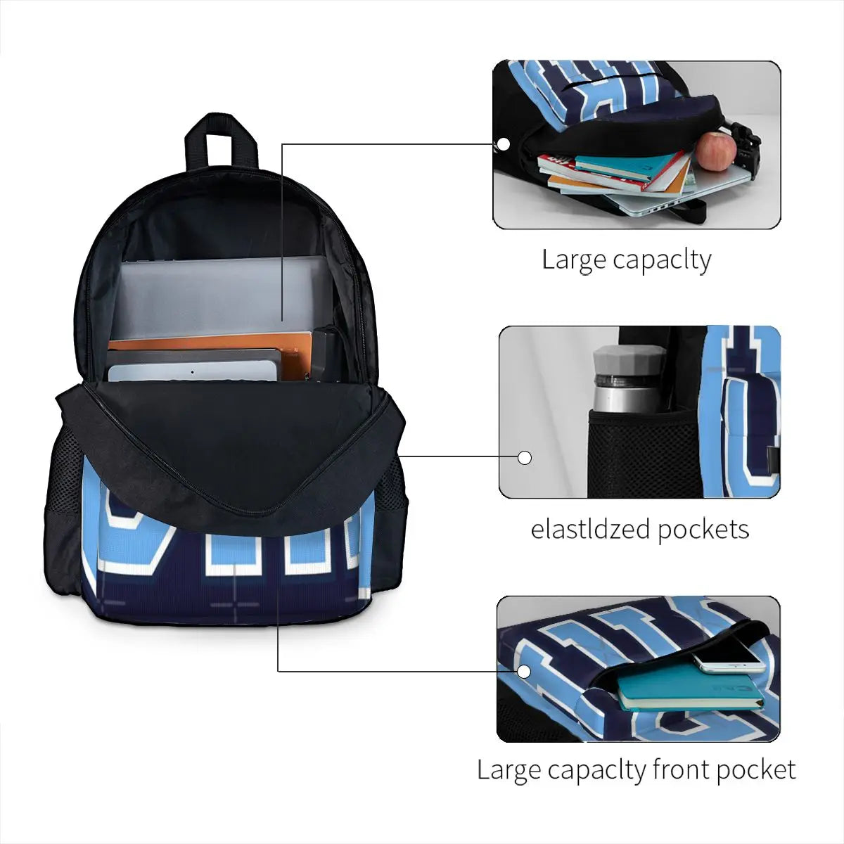 Uri College Font Backpacks Men's & Women's Rucksack Bag