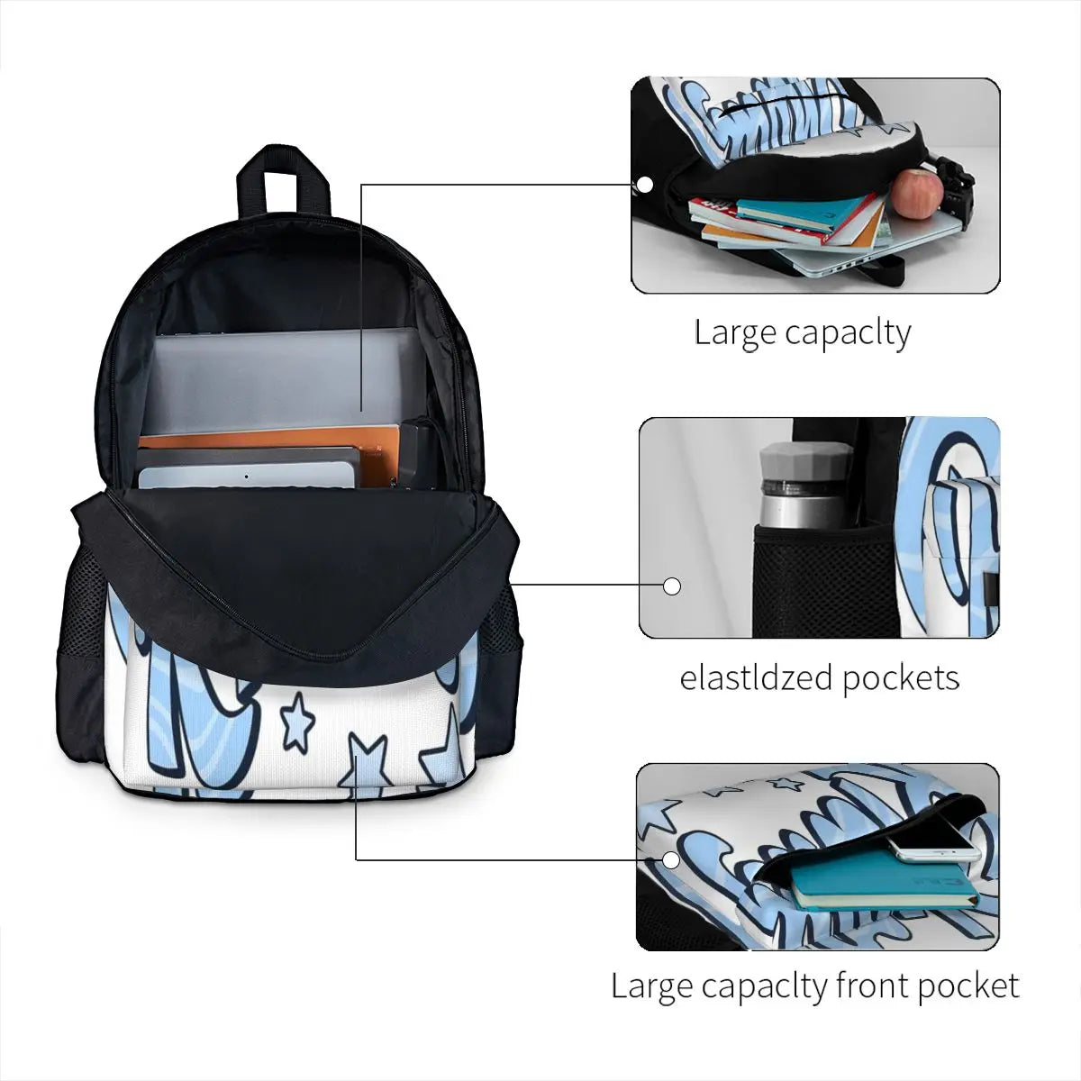 Uri Rhody Backpacks Men's & Women's Print Bag