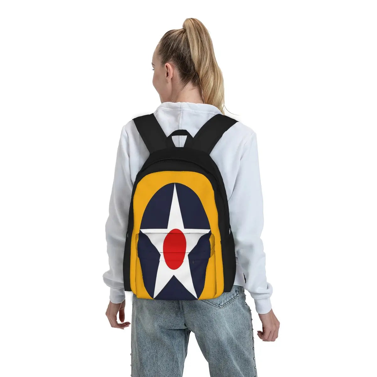 Usaac Historical Roundel 1919-1941 Backpacks Men's & Women's Kpop Bag