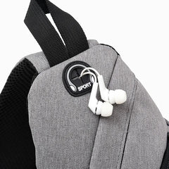 Waterproof Nylon Shoulder Bag USB Charging Large Capacity Crossbody Bag