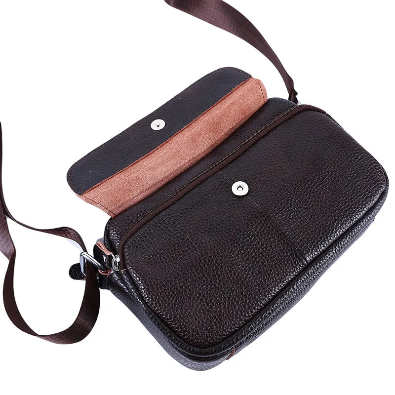 Women Messenger Bags Cow Leather Soft Zipper Hasp Single Bag