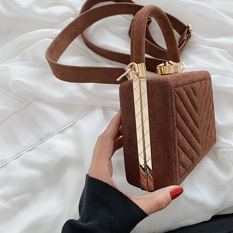 Retro Scrub PU Leather Crossbody Bags for Women Winter Handbags Totes