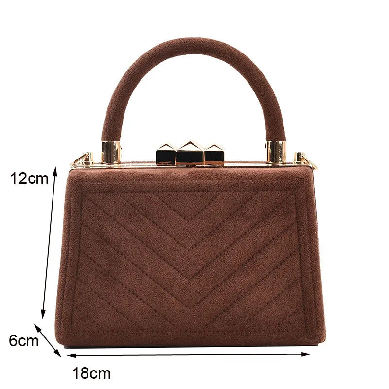 Retro Scrub PU Leather Crossbody Bags for Women Winter Handbags Totes