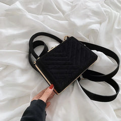 Retro Scrub PU Leather Crossbody Bags for Women Winter Handbags Totes