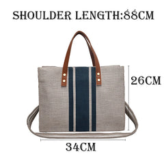 Women Canvas Bags Famous Brands Casual Female Shoulder Tote Handbag