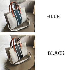 Women Canvas Bags Famous Brands Casual Female Shoulder Tote Handbag