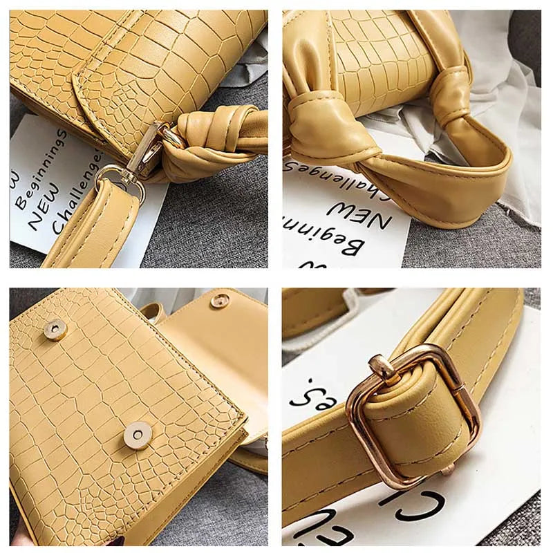 Stone Grain Casual Vintage Women Shoulder Bag Korea Style Texture