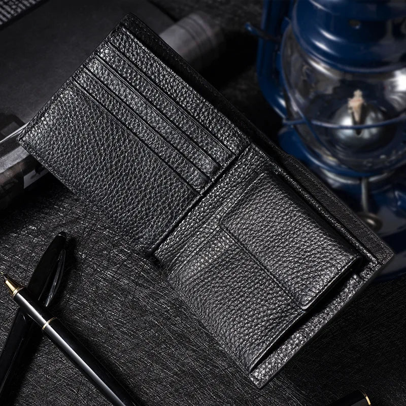 VM KISS Leather Short Wallet Men Small Cartera Hombre Wallet Money Bag