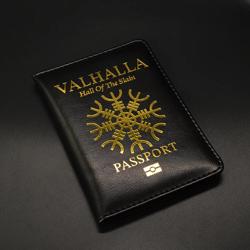 Valhalla Passport Cover Mythological Story Travel Wallet Covers for Passports