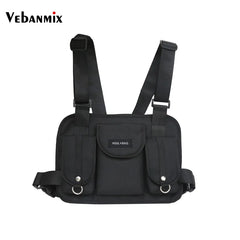 Vebanmix Chest Rig Waist Bag Hip Hop Streetwear Functional Tactical Chest Bag