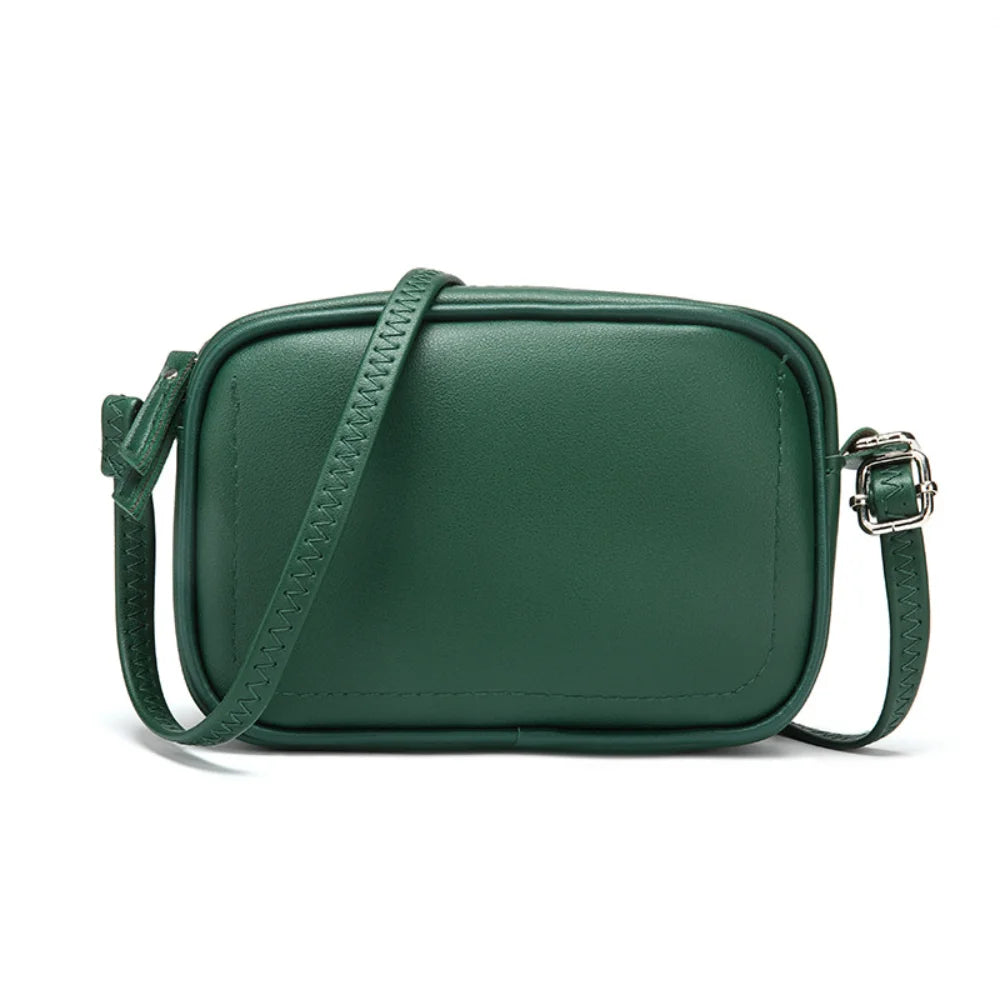Vegan Leather Crossbody Sling Bag Women Minimalist Ladies Messenger Bags