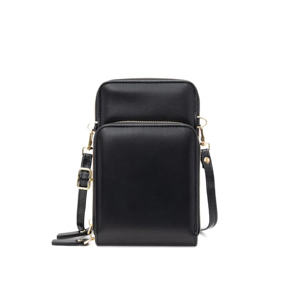 Vegan Leather Crossbody Sling Bag Women Vintage Shoulder Handbag