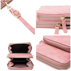 Vegan Leather Crossbody Sling Bag Women Vintage Shoulder Handbag